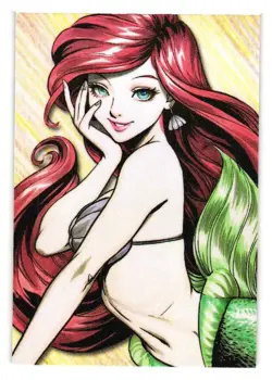 Ariel Little Mermaid Fan Art Anime Goddess Story Sketch Art Card Girl - Image 1
