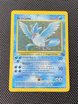 Articuno Fossil 2/62 - Unlimited Holo Rare Card - Pokemon Card TCG - LP/MP - Image 1
