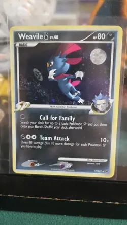 Weavile Team Galactic Pokemon TCG Platinum Holofoil Holo Card #17/127 - Image 2