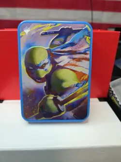 OPEN TIN Magic: Teenage Mutant Ninja Turtles Tin featuring Leonardo + 40 Cards - Image 4