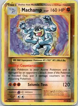 MACHAMP 2016 XY Evolutions Reverse Holo Foil Rare Pokemon Card # 59/108 - Image 1