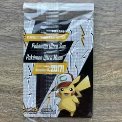 Ash’s Pikachu SM108 Ultra Rare Non Holo Movie Promo Pokemon Card * Sealed * - Image 2