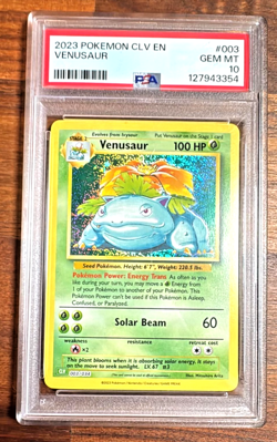 Venusaur CLV 003/034 Holo Trading Card Game Classic PSA 10 003/034 - Image 1