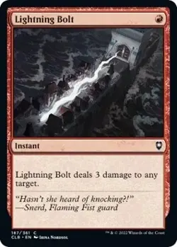 Magic The Gathering MTG LIGHTNING BOLT Baldur's Gate NM Near Mint - Image 1