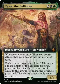 Tyvar the Bellicose - Extended Art MAT LP MTG - Image 1