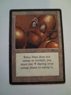 Brass Man HP Arabian Nights MTG Magic the Gathering - Image 1
