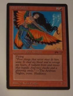 Bird Maiden (Light Mana Symbol) LP/MP Arabian Nights MTG Magic the Gathering - Image 1