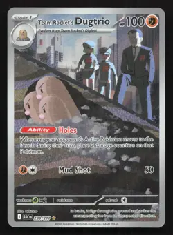 Team Rocket's Dugtrio 239/217 Ascended Heroes Illustration Rare Pokemon NM - Image 1