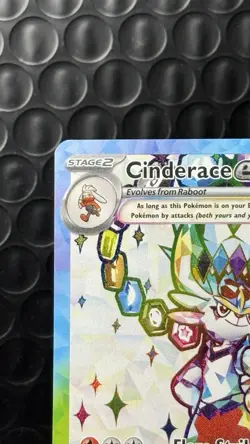 Pokemon TCG Cinderace EX Full Art Ultra Rare Rainbow Holo 157/142 - Image 2