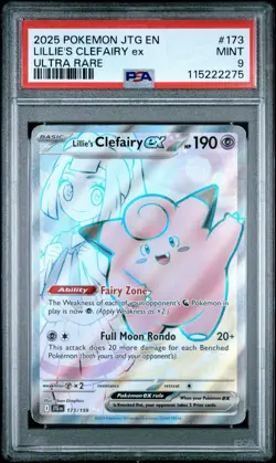 Pokemon Lillie's Clefairy ex 173/159 Journey Together Holo PSA 9 - Image 1