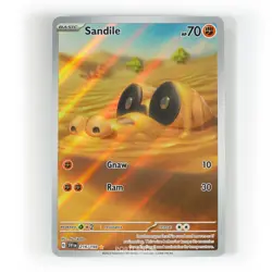 Pokemon - Sandile - 216/198 - Scarlet & Violet - Illustration Rare Card - Image 1