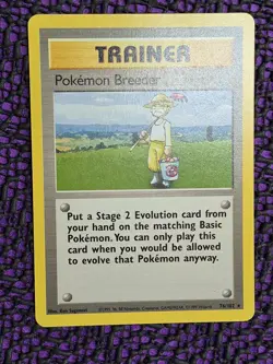 Pokemon Breeder 76/102 WotC Base Set Unlimited Rare NM - Image 3