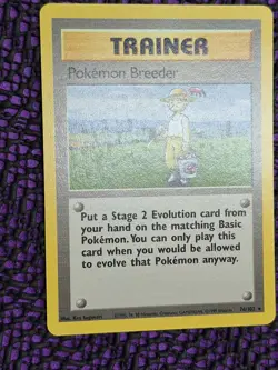 Pokemon Breeder 76/102 WotC Base Set Unlimited Rare NM - Image 4