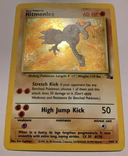 Hitmonlee 7/62 Holo Rare Fossil 1999 Pokemon - Image 4