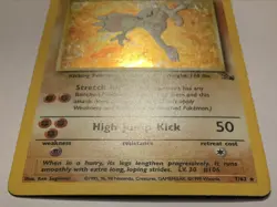 Hitmonlee 7/62 Holo Rare Fossil 1999 Pokemon - Image 5