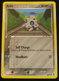Aron 48/92 Common EX Legend Maker Pokemon LP - Image 1