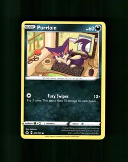 Purrloin 077/159 Common Crown Zenith Pokemon Near Mint - Image 1