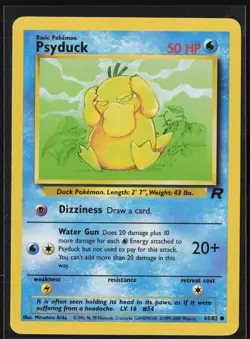 Psyduck 65/82 Common Team Rocket Pokemon Unlimited Lightly Played - Image 1