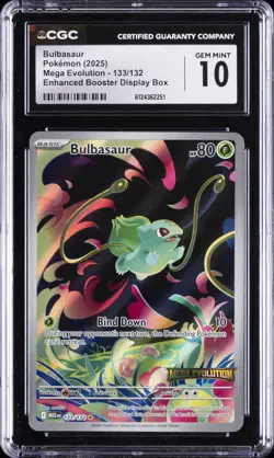 2025 POKEMON #133/132 BULBASAUR CGC 10 GEM MINT - Image 1