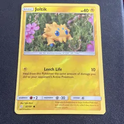 Joltik Pokemon TCG Sun & Moon Team Up Reverse Holo Common 47/181 NM - Image 1