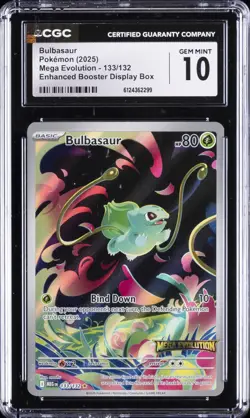 2025 POKEMON #133/132 BULBASAUR CGC 10 GEM MINT - Image 1