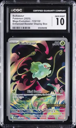 2025 POKEMON #133/132 BULBASAUR CGC 10 GEM MINT - Image 1