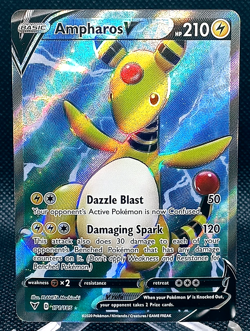 Ampharos V 171/185 Ultra Rare Vivid Voltage Pokemon TCG NM - Image 1