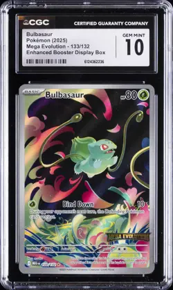 2025 POKEMON #133/132 BULBASAUR CGC 10 GEM MINT - Image 1