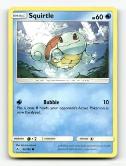 SQUIRTLE UNBROKEN BONDS 33/214 POKEMON LP - Image 1