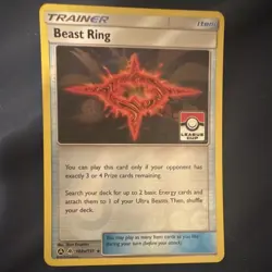 Pokemon TCG Beast Ring 102a/131 League Cup Promo Trainer Item English 2019 - Image 1