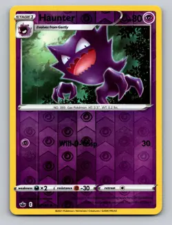 Haunter 056/198 Uncommon Chilling Reign Pokemon Reverse Holo LP - Image 1