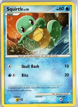 Squirtle 96/127 Common Platinum Pokemon Moderately Played - Image 1