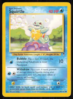 Squirtle 95/110 Common Legendary Collection Pokemon Moderately Played - Image 1