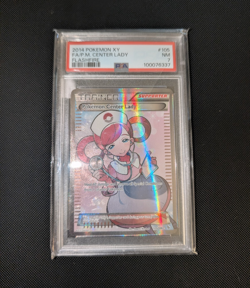 2014 Pokemon Center Lady 105/106 XY - Flashfire Ultra Rare Full Art EN PSA 7 - Image 1