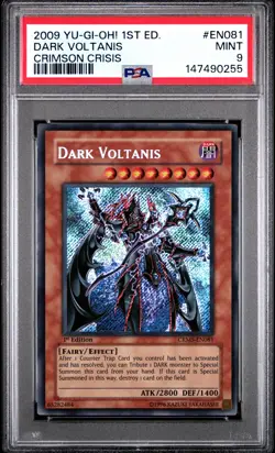 2009 YU-GI-OH! CRMS-CRIMSON CRISIS 1ST EDITION #EN081 DARK VOLTANIS PSA 9 - Image 1