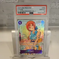 ONE PIECE O-Nami OP05-062UC Illustration Box #1 PSA GEM MINT 10 - Image 1
