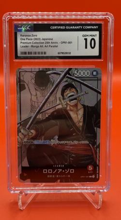 2022 ONE PIECE JAPANESE PREMIUM COLLECTION 25TH ANNIVERSARY RORONOA ZORO CGC 10 - Image 1