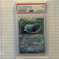 Pokemon 2003 EX Wailord EX-Holo Sandstorm #100/100 PSA 7 NM - Image 1