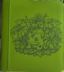 Pokemon Bulbasaur 4 Pocket Engraved Green Top Loader Binder 128 Cards New - Image 1