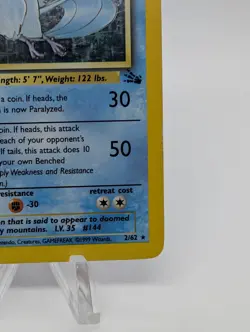 Pokemon Articuno 2/62 Fossil Holo Rare 1st Edition - Image 4