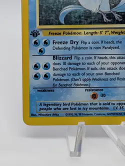 Pokemon Articuno 2/62 Fossil Holo Rare 1st Edition - Image 5