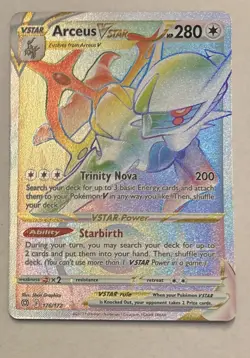 Pokemon TCG Arceus Vstar Brilliant Stars 176/172 Holo Secret Rare - Image 1