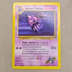 Pokemon Gym Heroes Sabrina's Haunter 58/132 Unlimited MP Moderately Played - Image 1
