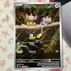Pokemon Aipom Illustration Rare SV04: Paradox Rift 211/182 NM - Image 2