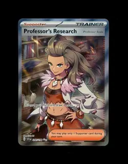 2023 Pokemon SCARLET & VIOLET TRAINER PROFESSOR’S RESEARCH FULL ART HOLO 240/198 - Image 1