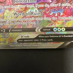 Pokemon Galarian Slowking V 179/198 SWSH06 Chilling Reign Holo Full Art - Image 5