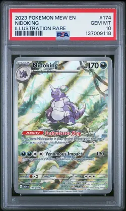 2023 POKEMON MEW EN-151 ILLUSTRATION RARE #174 NIDOKING PSA 10 - Image 1