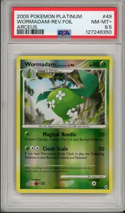 2009 Pokemon Platinum Arceus Wormadam Reverse Foil Holo #49 PSA 8.5 Pop 1 - Image 1