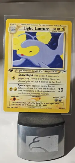 2000 Pokemon NEO-4 DESTINY "RARE" LIGHT LANTURN # 23 EXCELLENT CONDITION N/P - Image 1