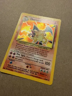 Pokemon TCG Charizard MP Base Set Holo 4/102 Unlimited English 1999 - Image 3